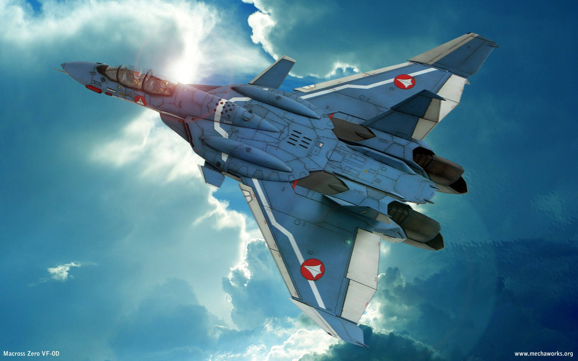 Futuristic Macross Jet Background