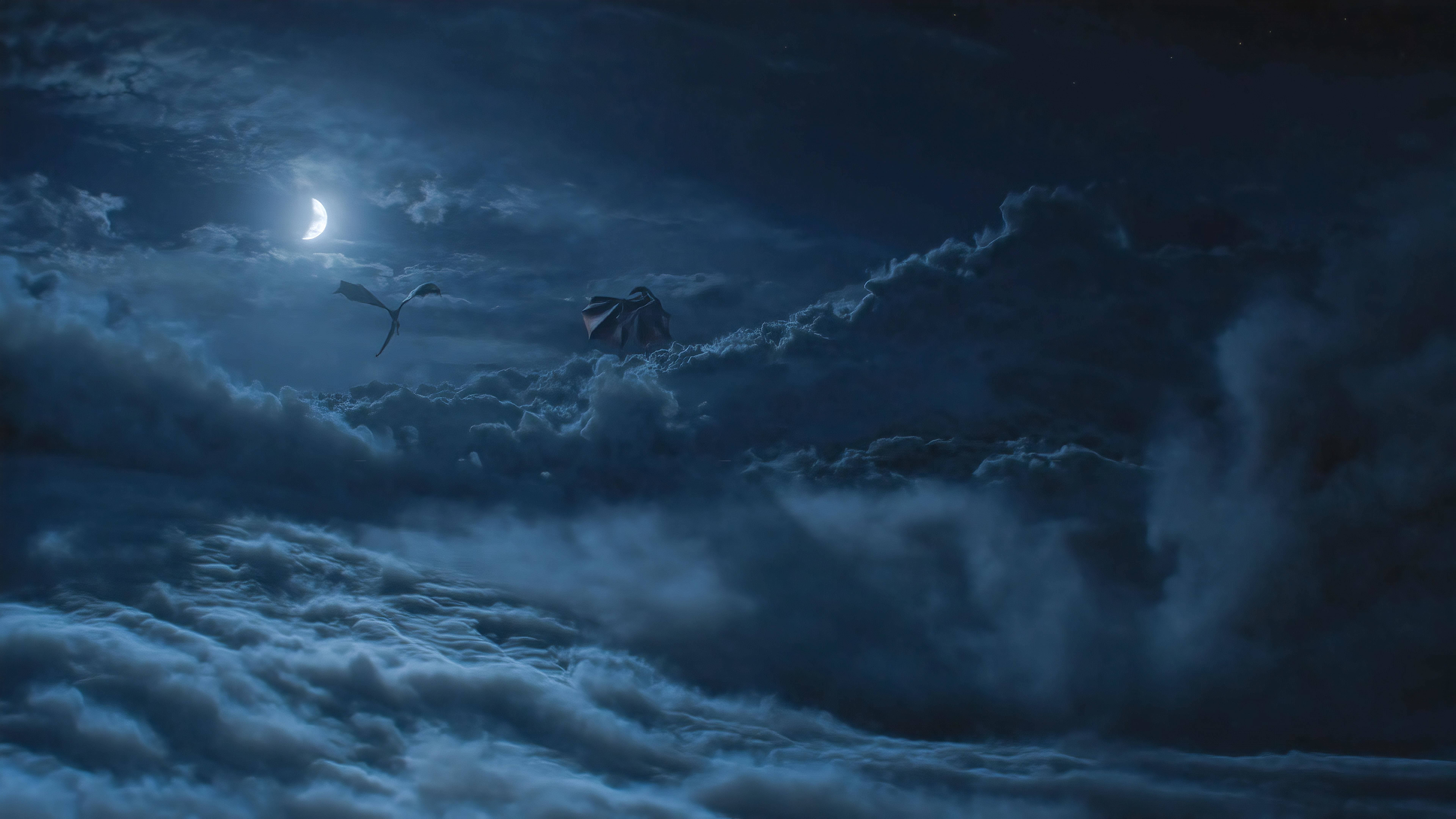 Game Of Thrones Season 8 Dragons Sky Background
