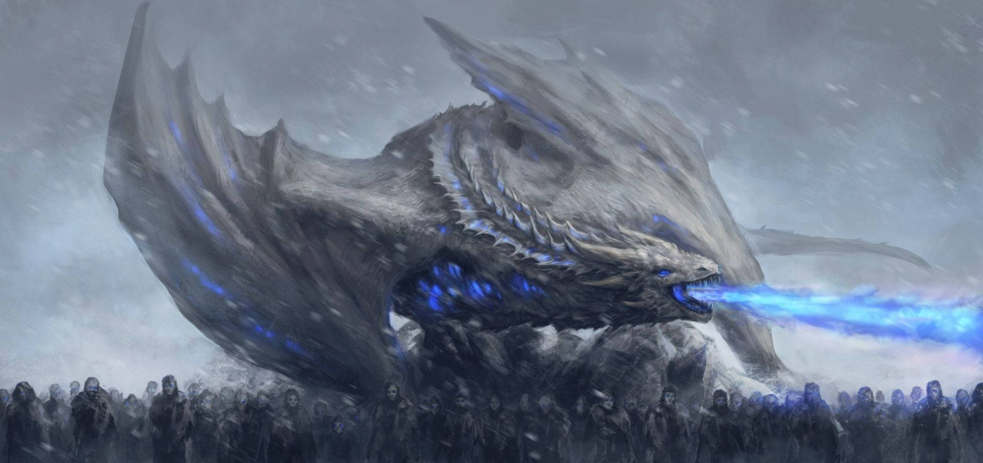 Game Of Thrones Season 8 Viserion Flame Background