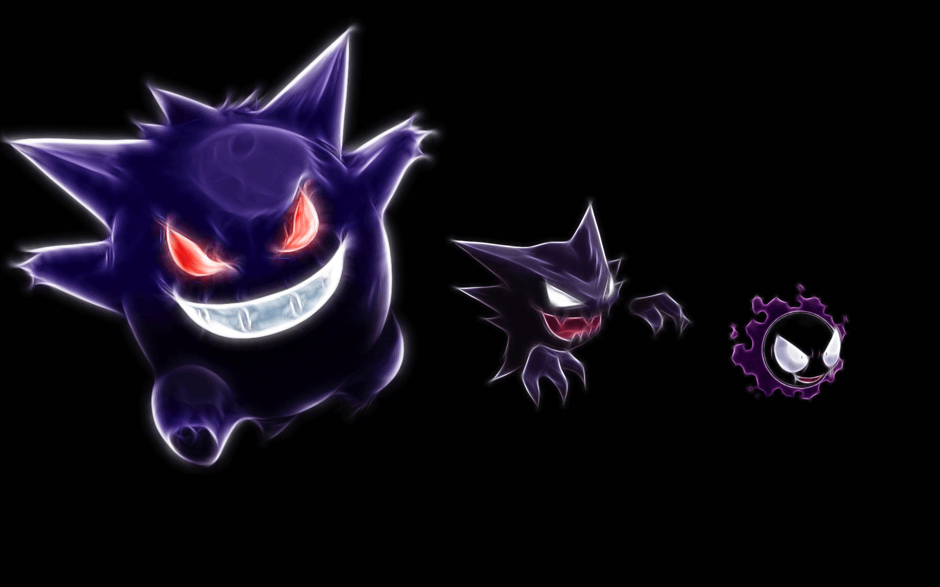 Gengar With Evolution Forms Background