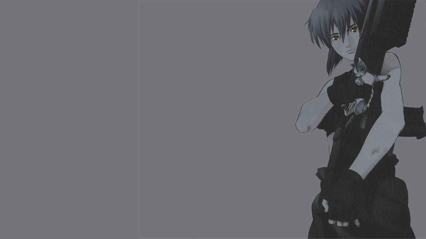 Ghost In The Shell Monochrome Background Background