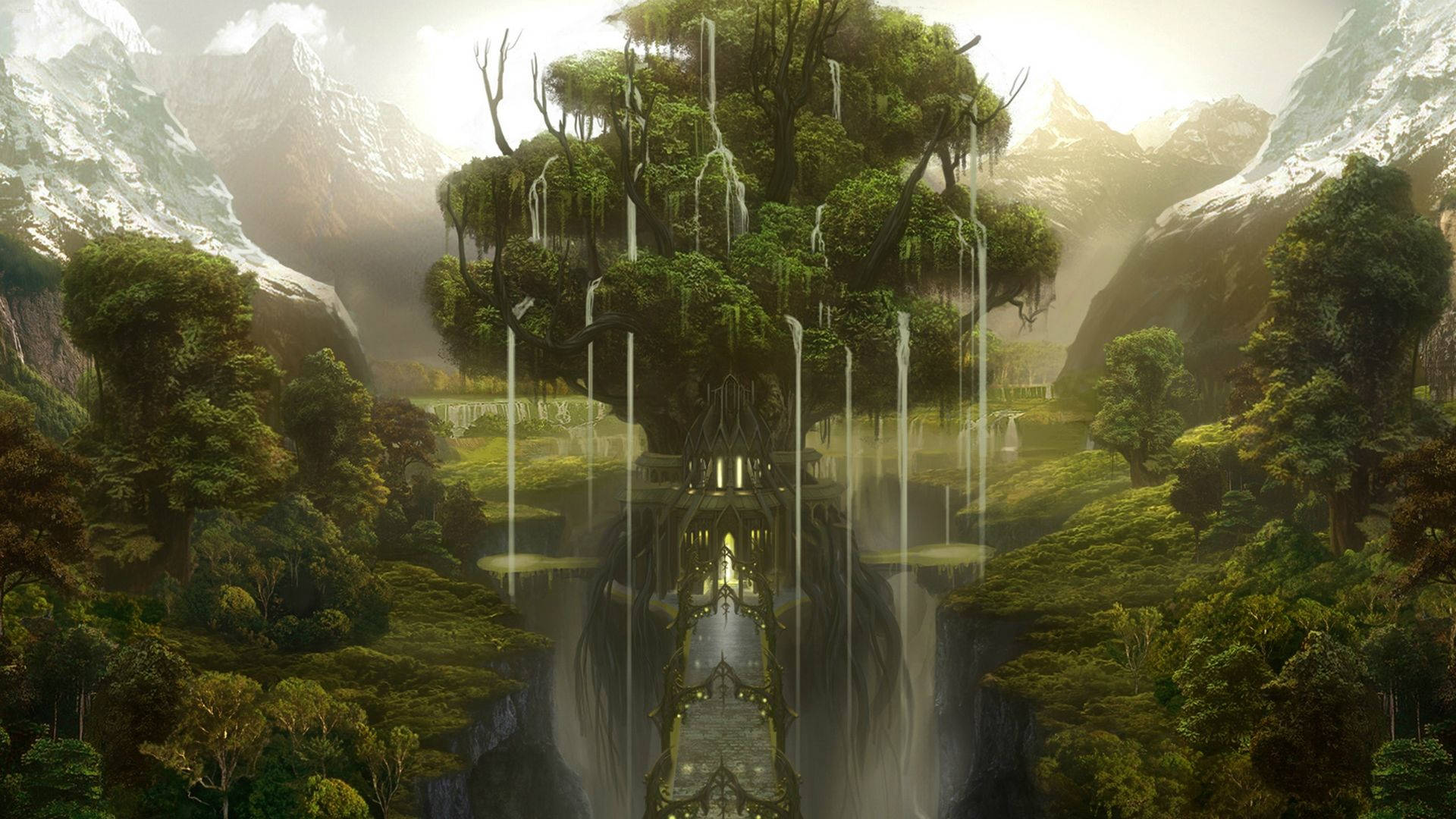 Giant Fantasy Tree Background