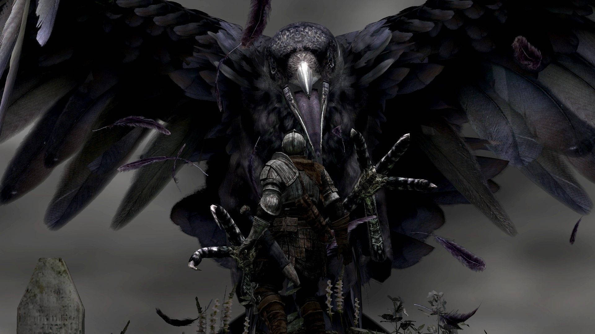 Giant Raven Attacks Man Hd Background