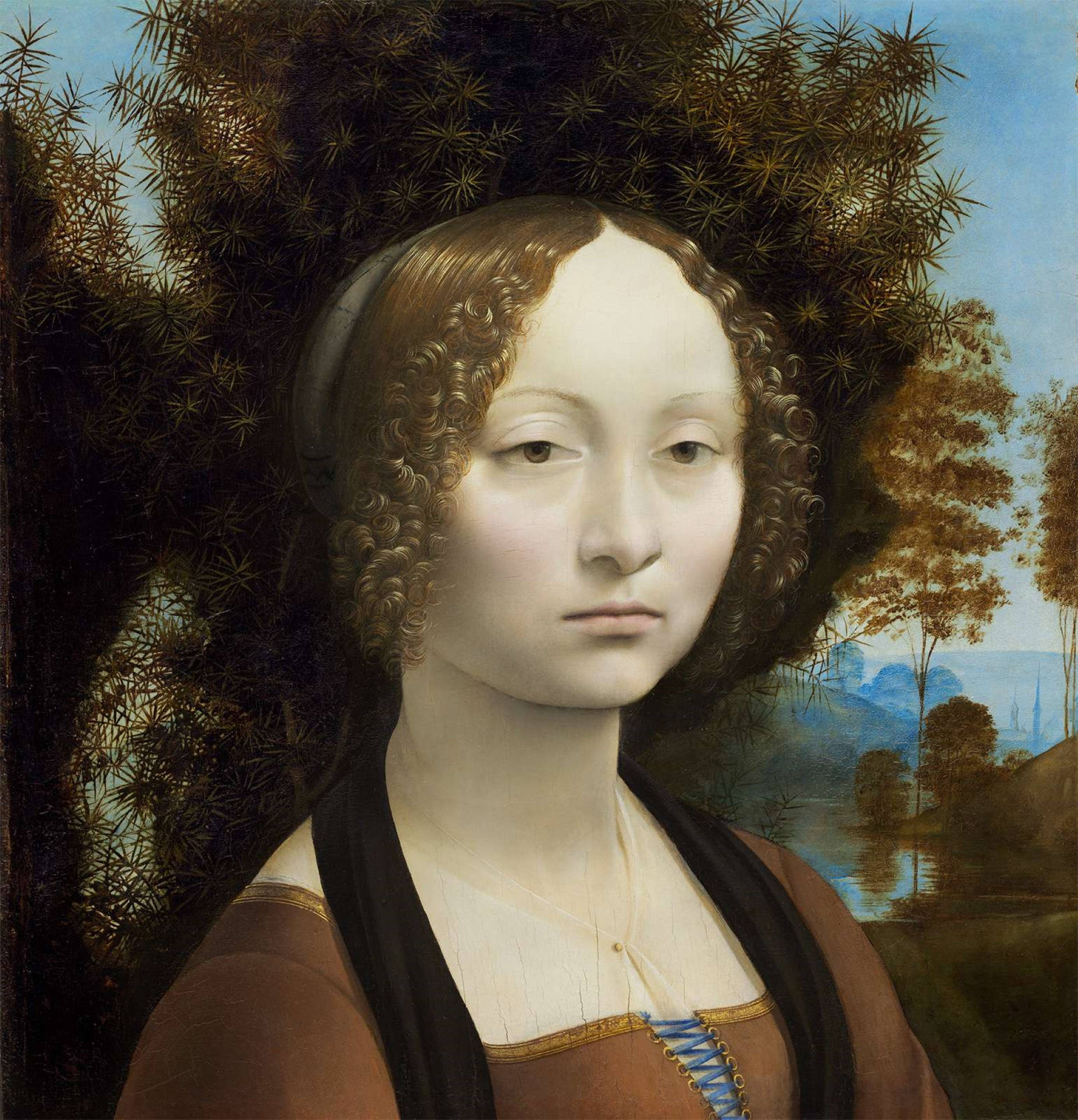 Download Ginevra Benci By Leonardo Da Vinci Wallpaper 