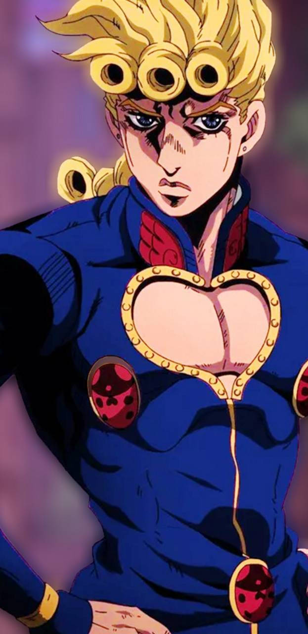 Giorno Giovanna In Blue Suit Background