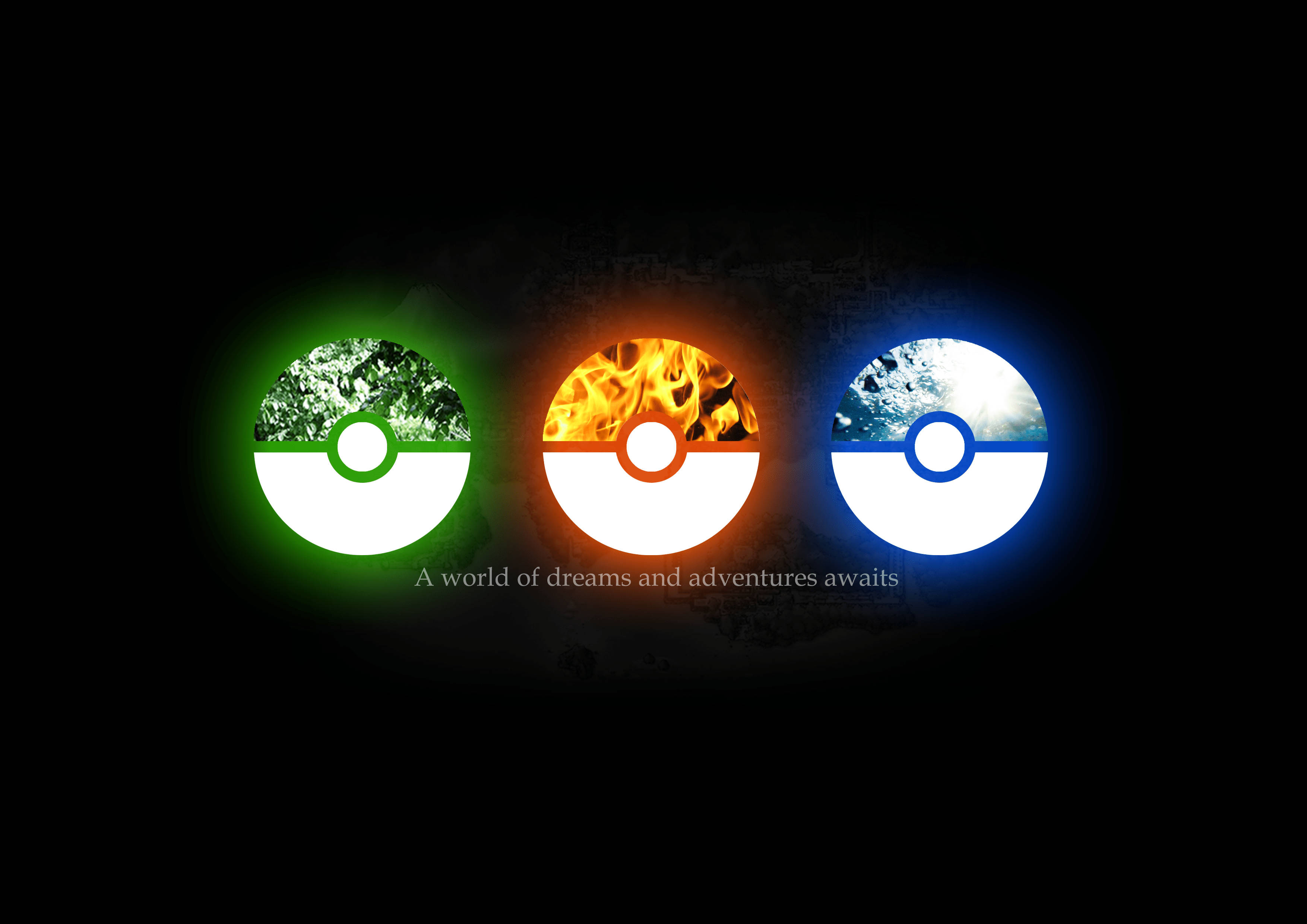 Glowing Pokemon Pokeball Background
