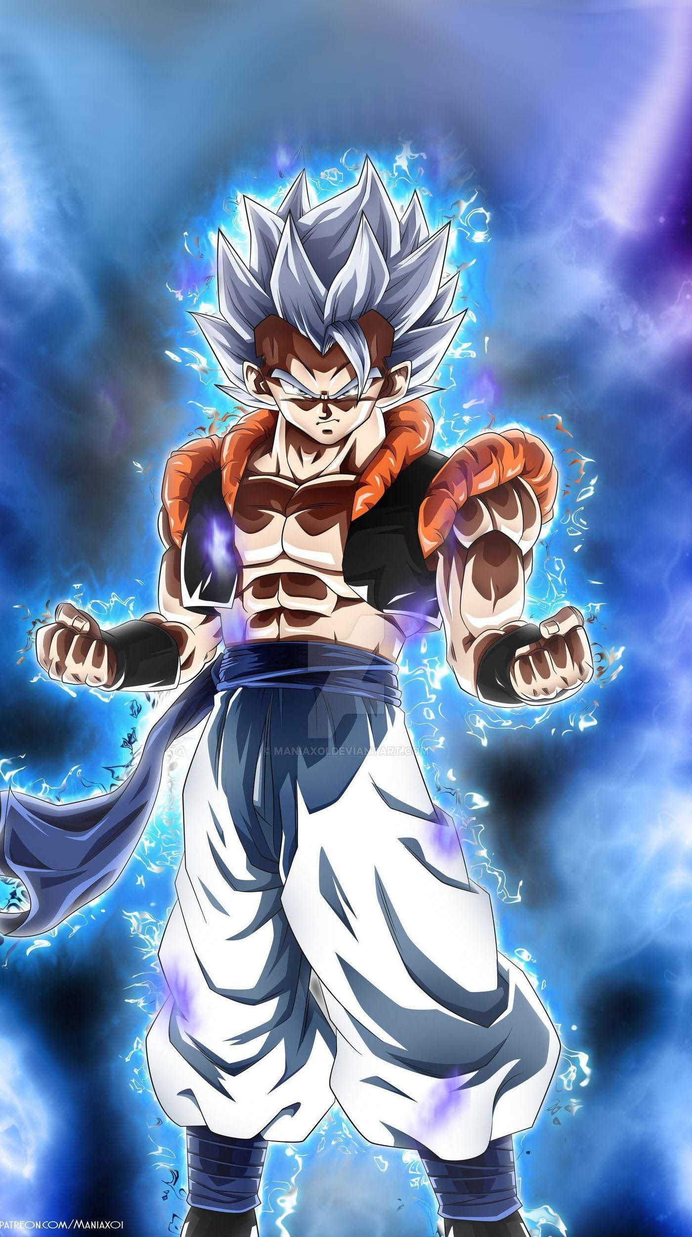 Glowing Power Of Gogeta Background