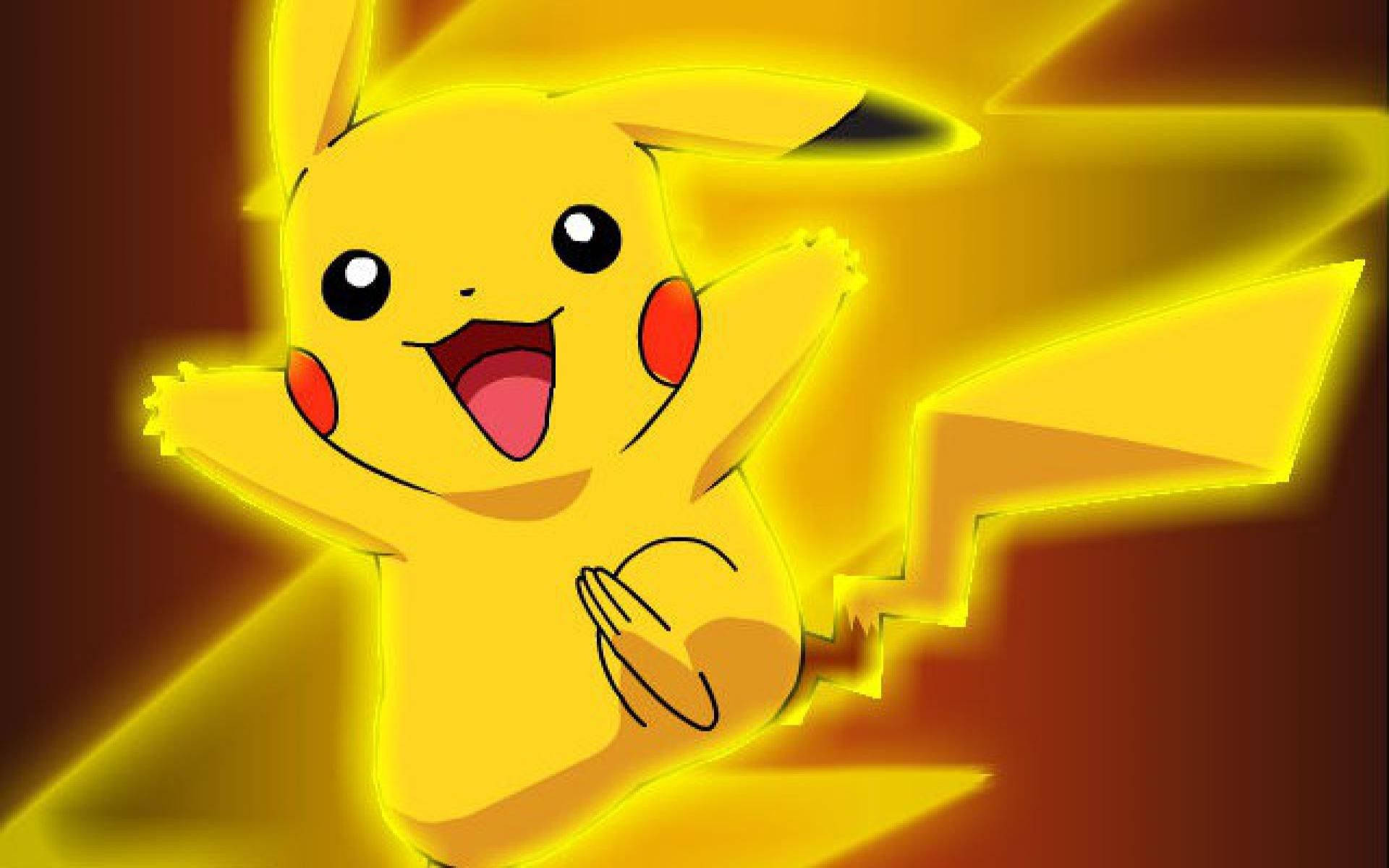 Glowing Yellow Pikachu Background