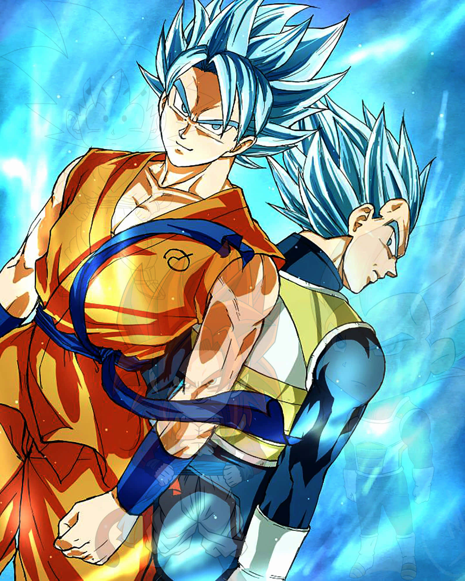 Download Goku And Vegeta Iphone Wallpaper | Wallpapers.com