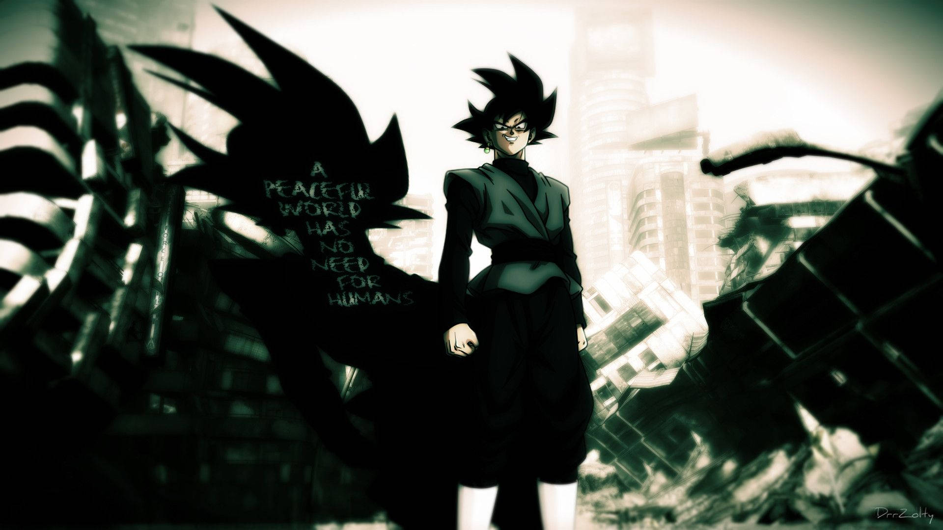 Goku Black Anime Art Background