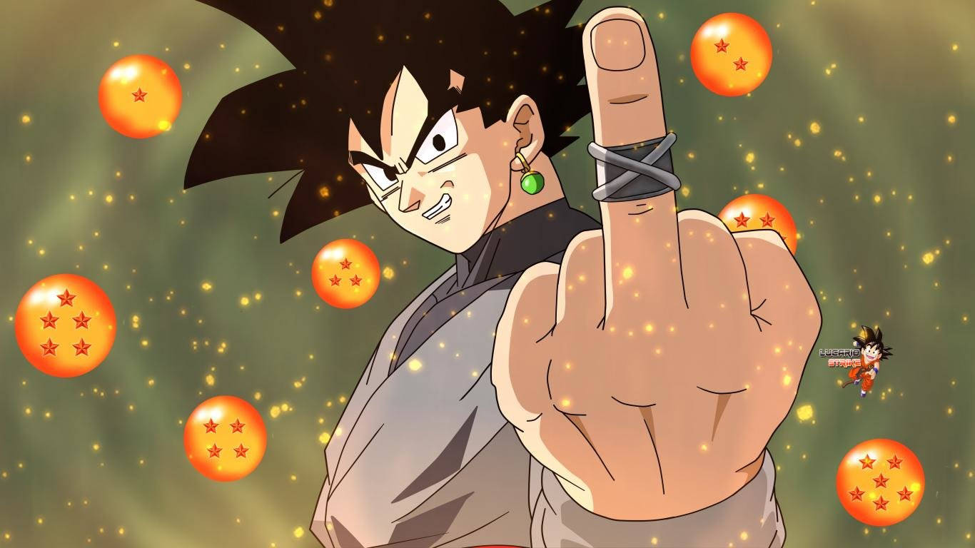 Goku Black Dirty Finger Background