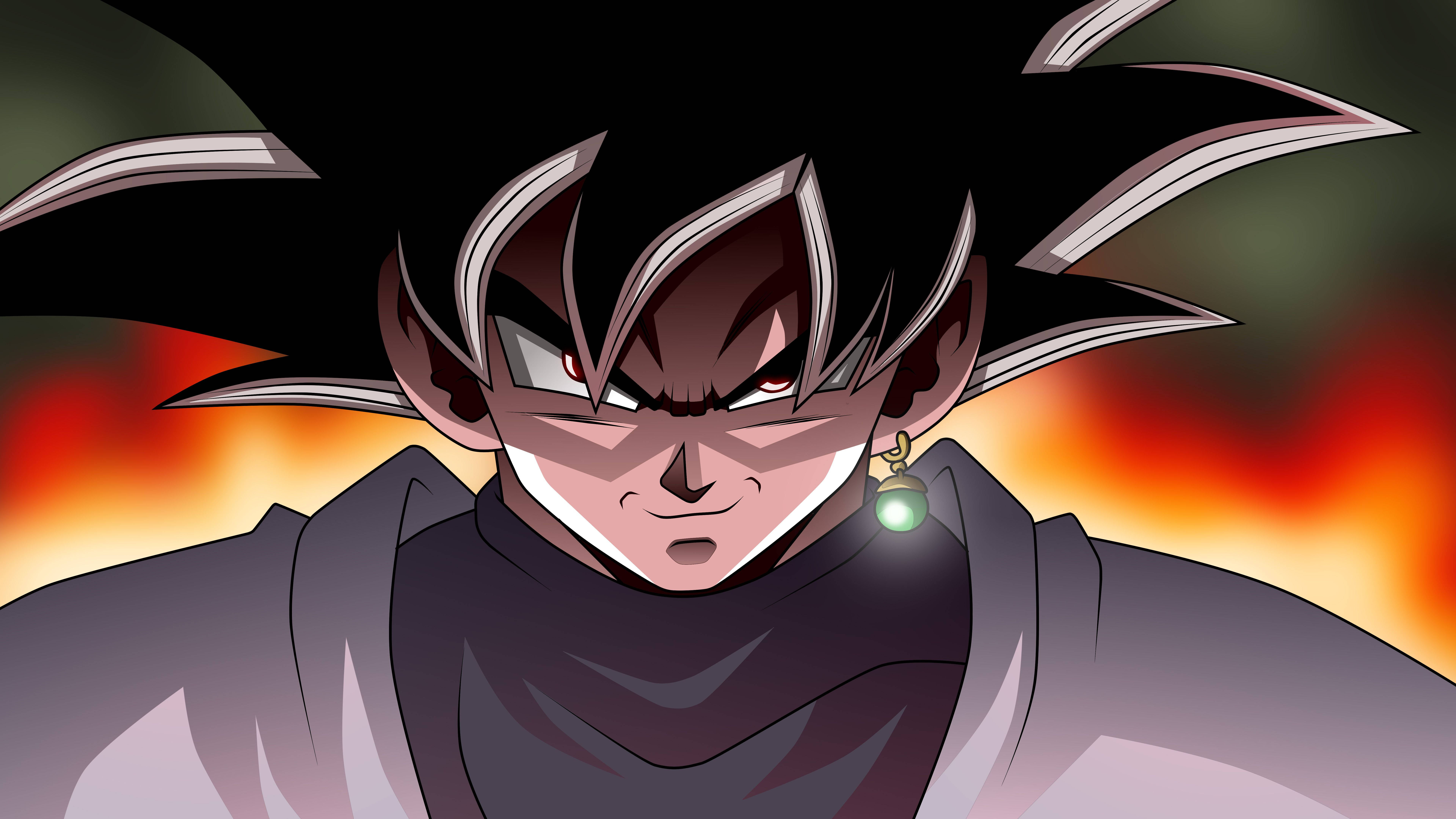 Goku Black Evil Face Background