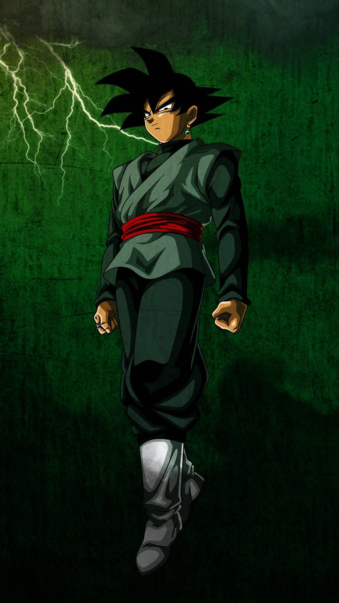 Goku Black Green Grunge Cover Background