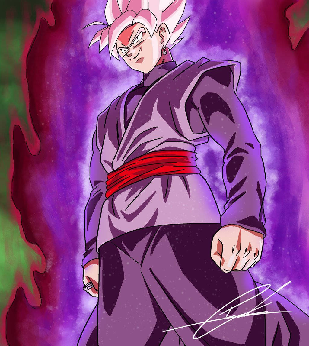 Goku Black Super Saiyan Rose Background
