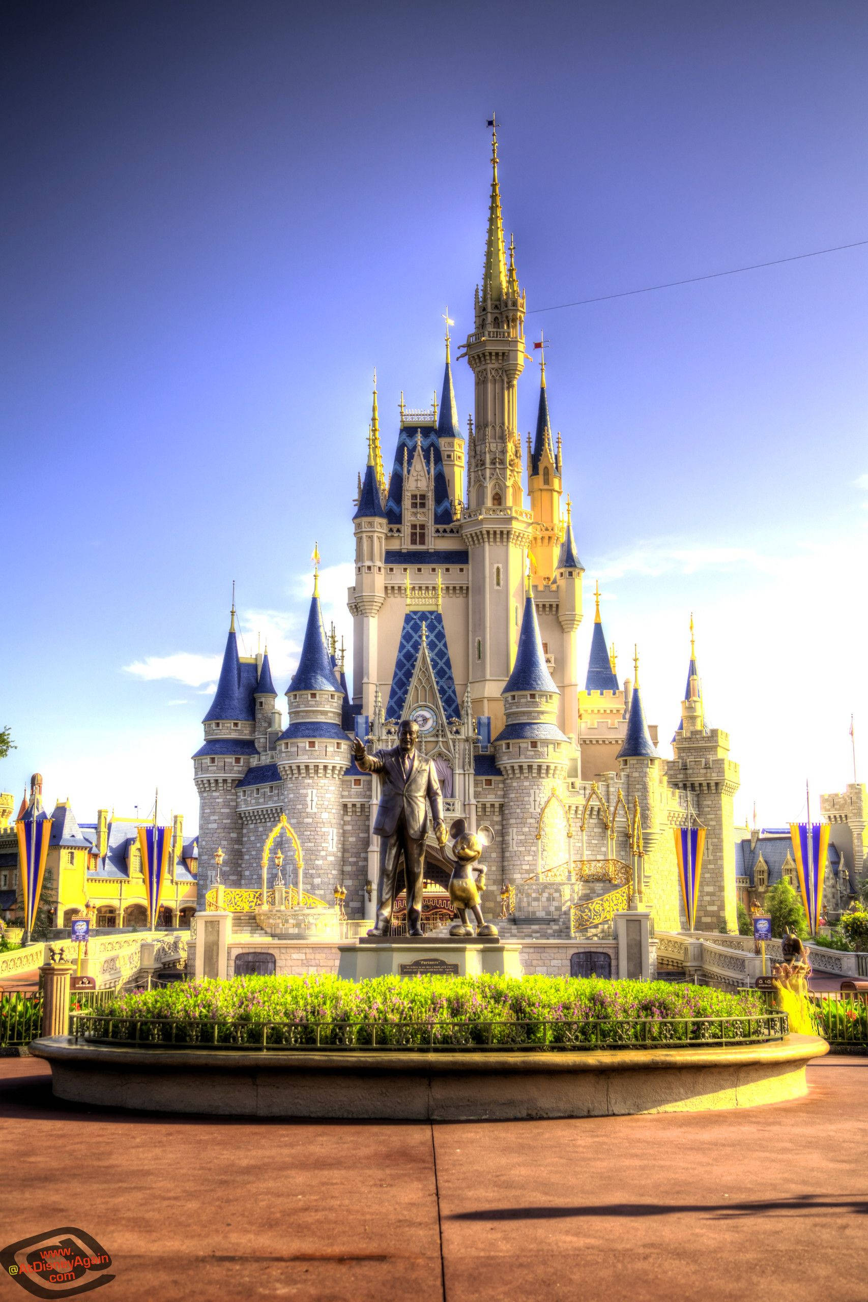 Golden Walt Disney World Background