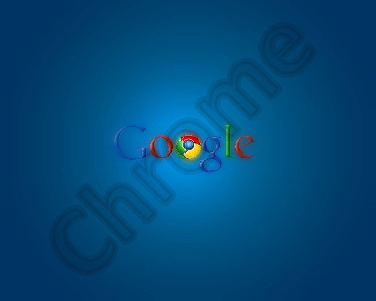 Google Chrome In Blue Shade Background