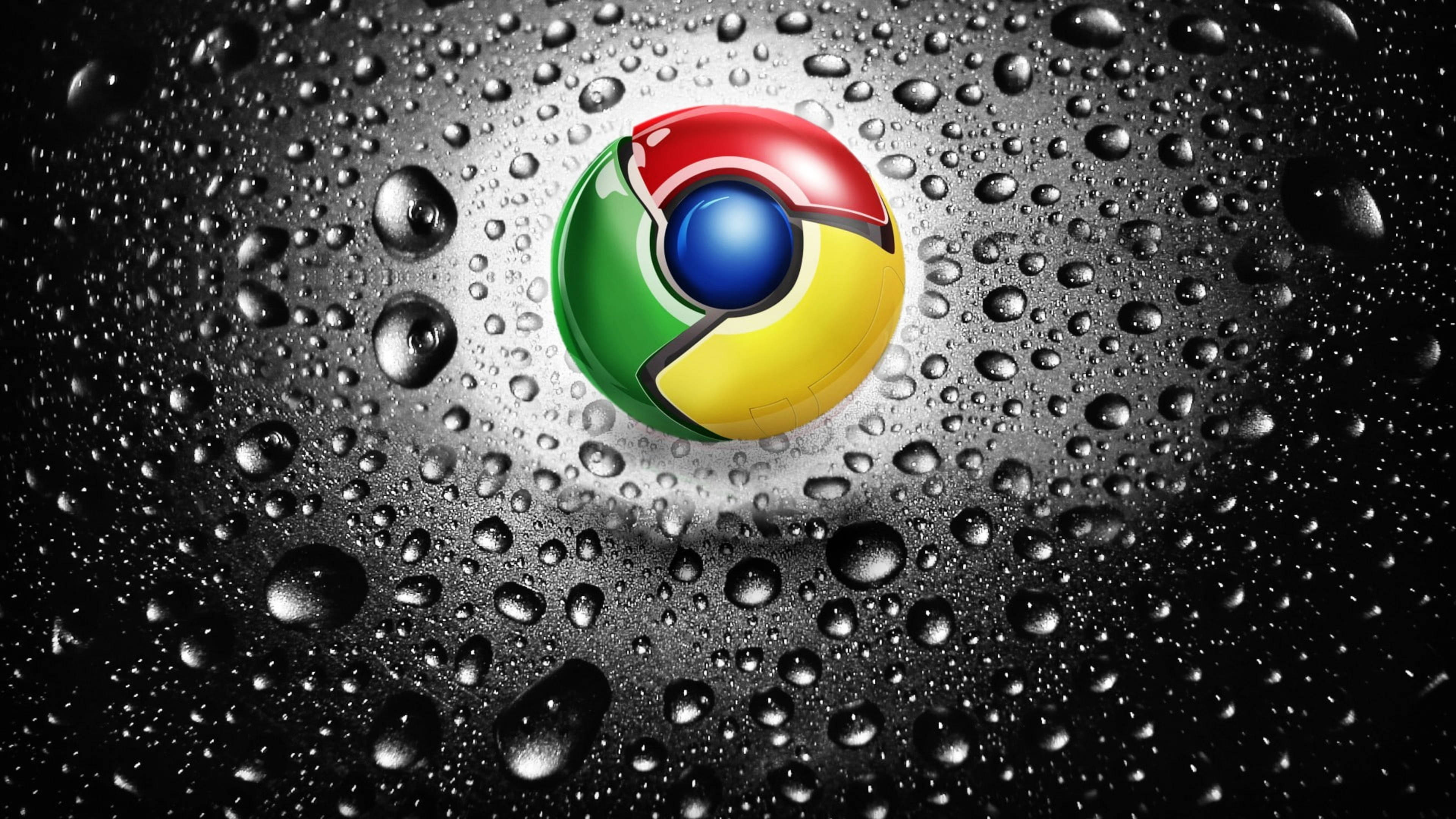 Google Chrome Water Drops Art Background