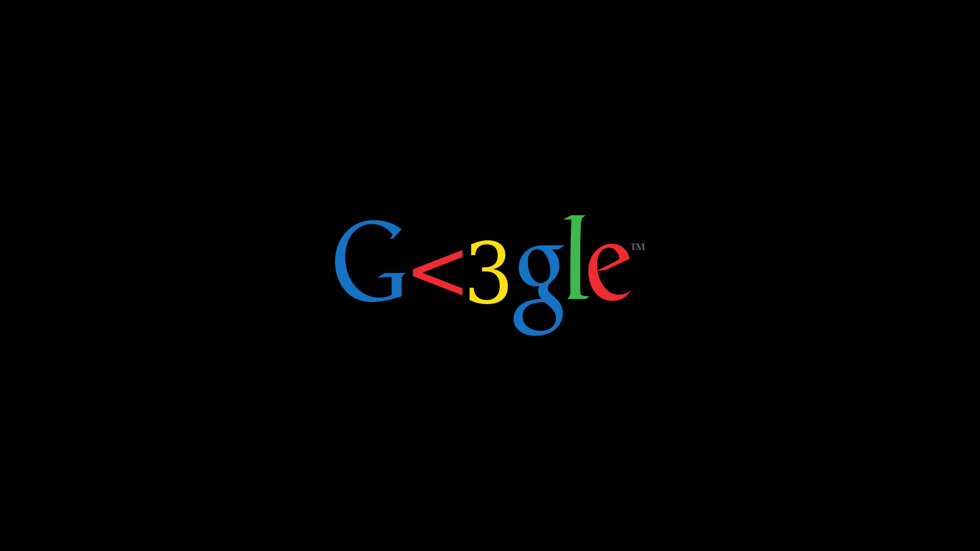 Google Heart Sign Black Background