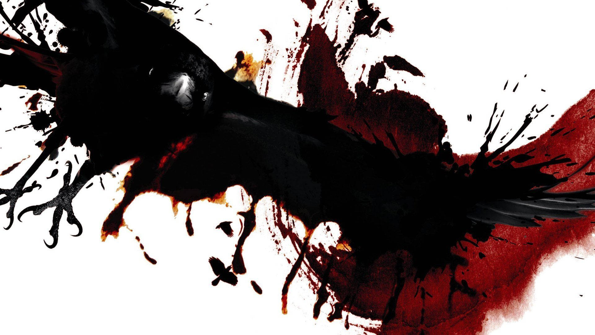 Gothic Blood Raven Art Background
