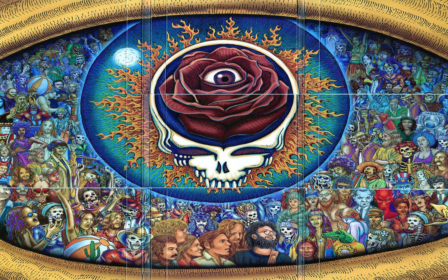 Grateful Dead Eye With People Background
