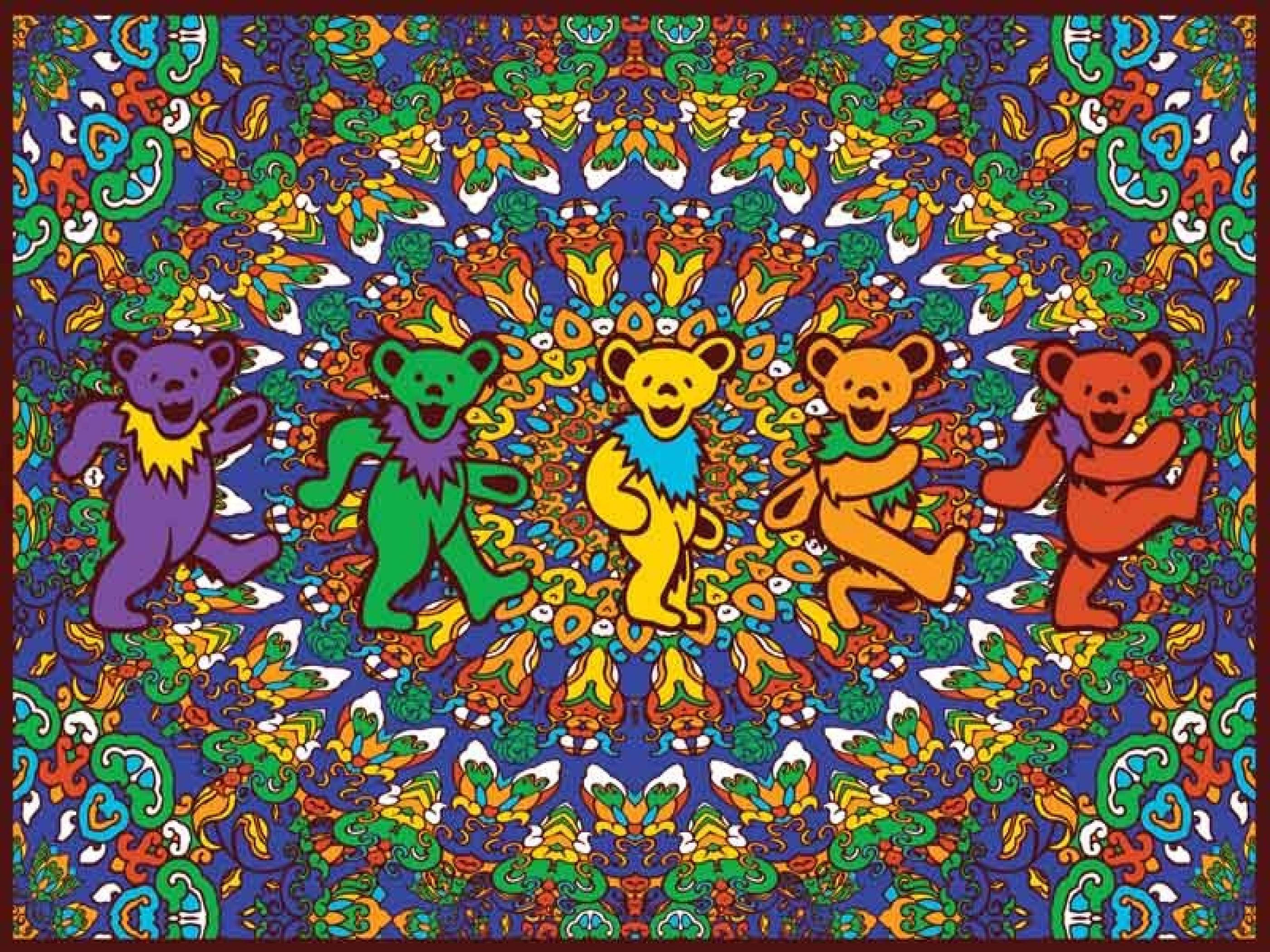 Grateful Dead Trippy Bears Background