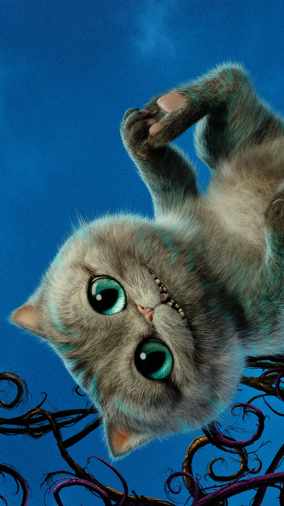 Gray Cheshire Cat Background