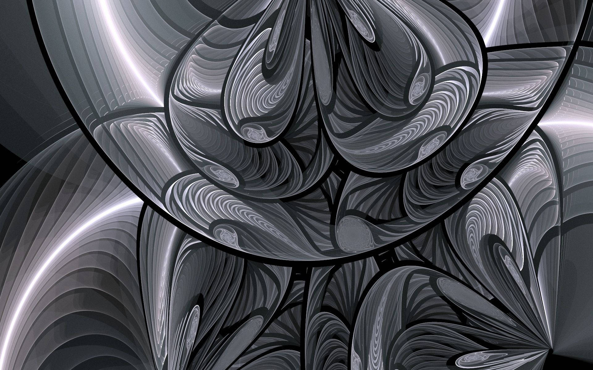 Gray Curved Lines Abstract Pattern Background