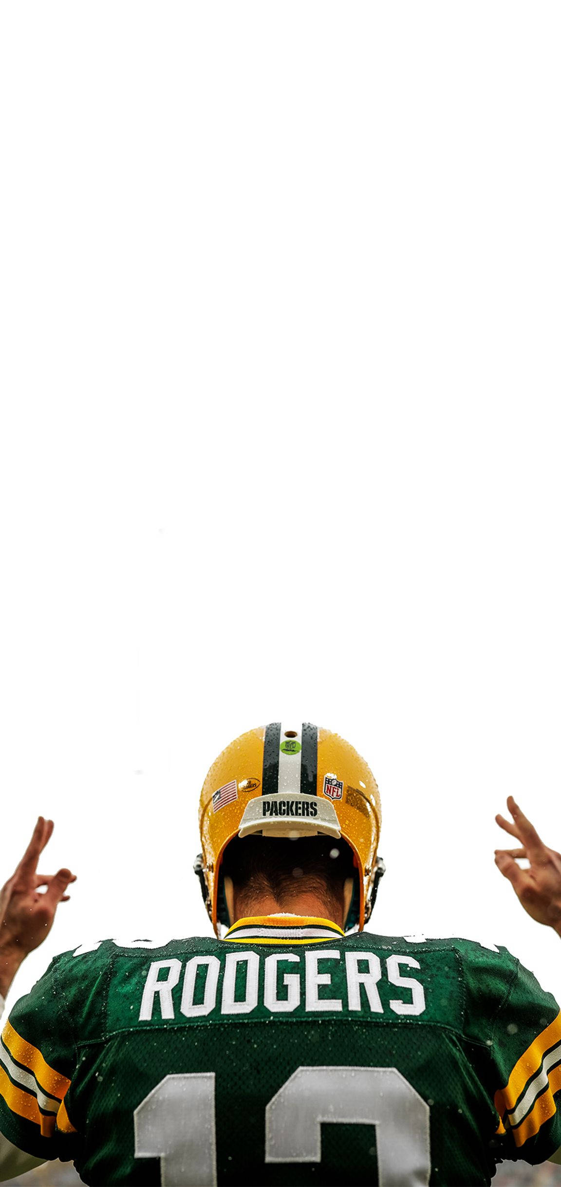 Green Bay Packers Rodgers Hand Sign Background