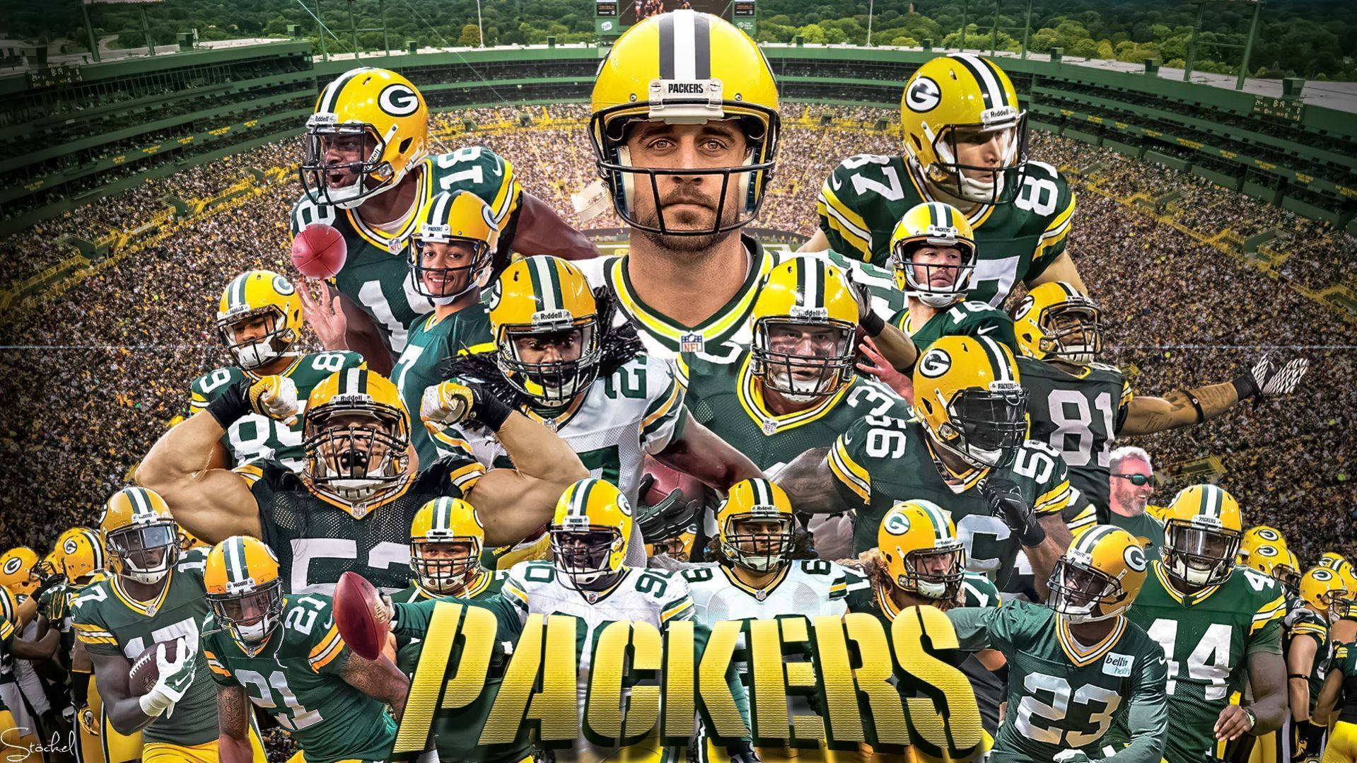 Green Bay Packers Team Lineup Background