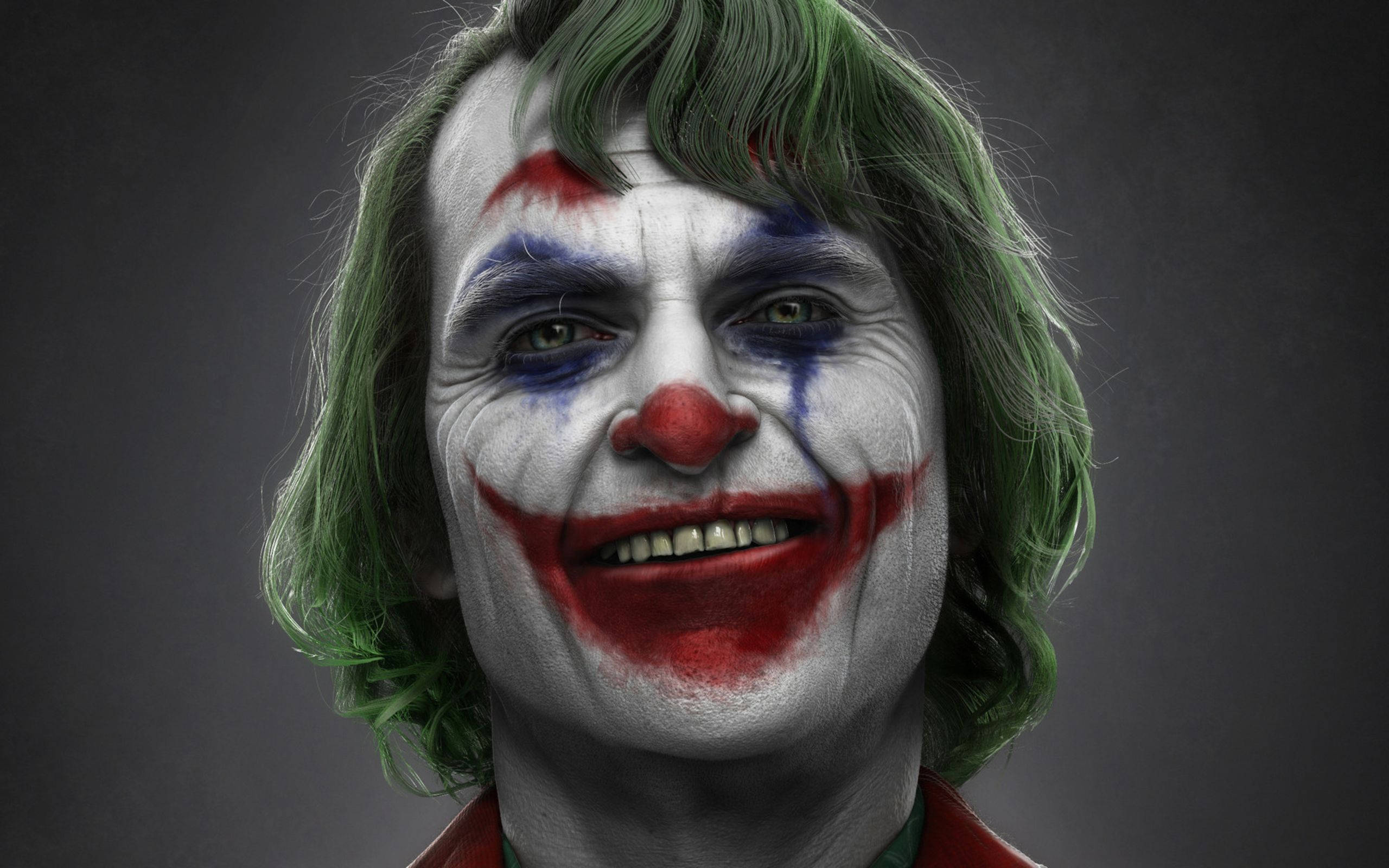 Green Hair Joaquin Phoenix Joker 2019 Background