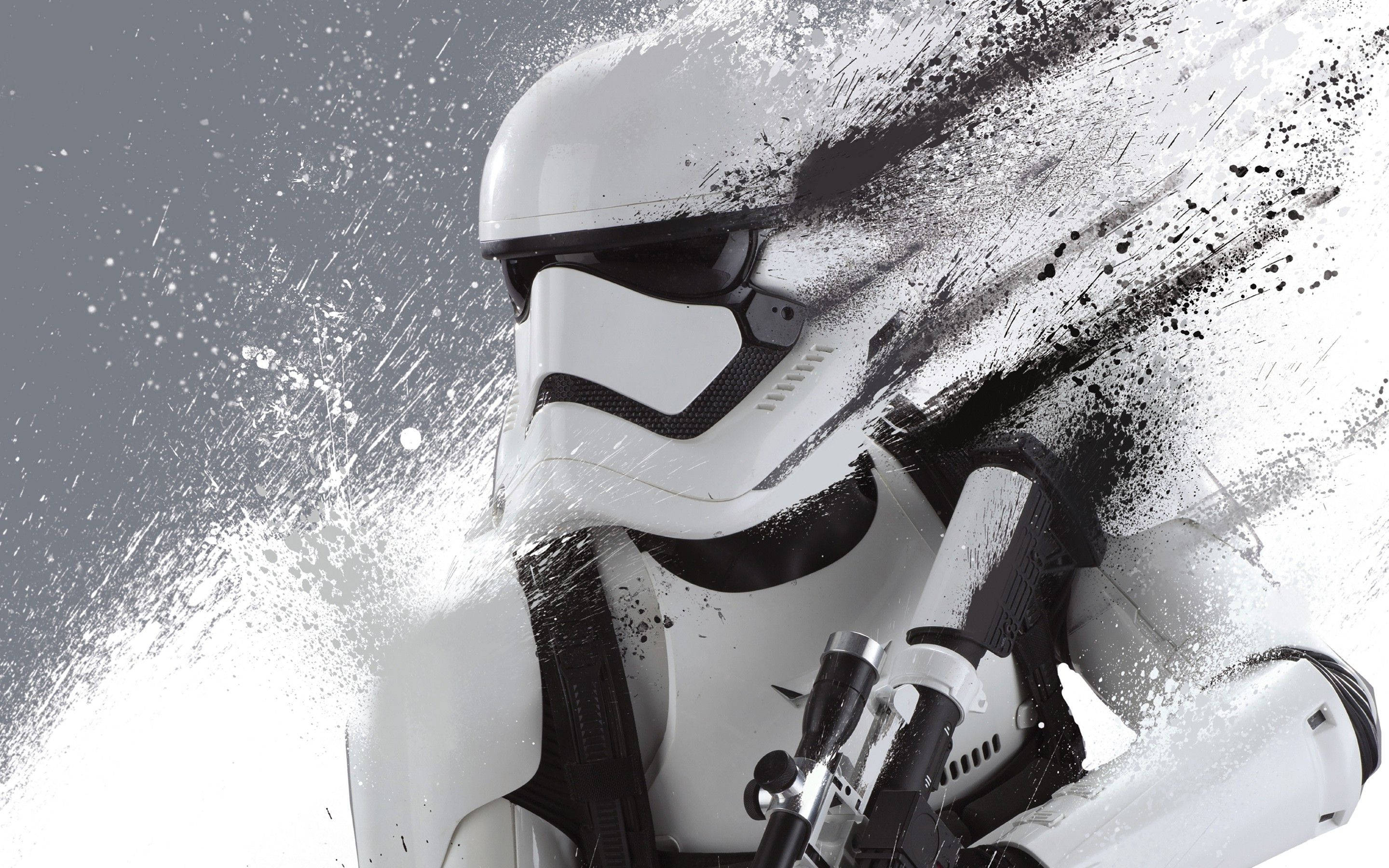 Grey Disintegration Effect Stormtrooper Background