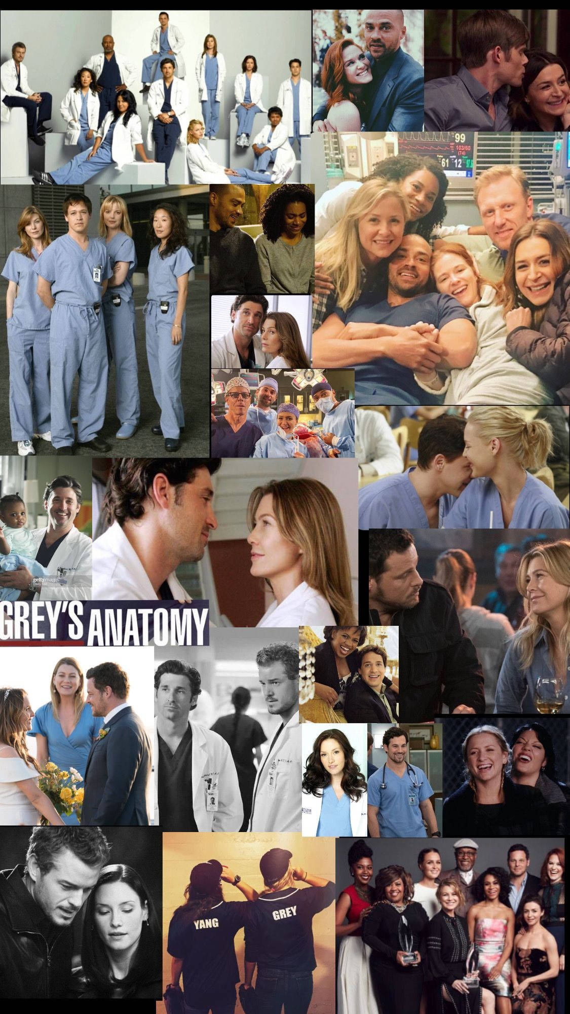 Download Grey's Anatomy Collage Portrait Wallpaper | Wallpapers.com