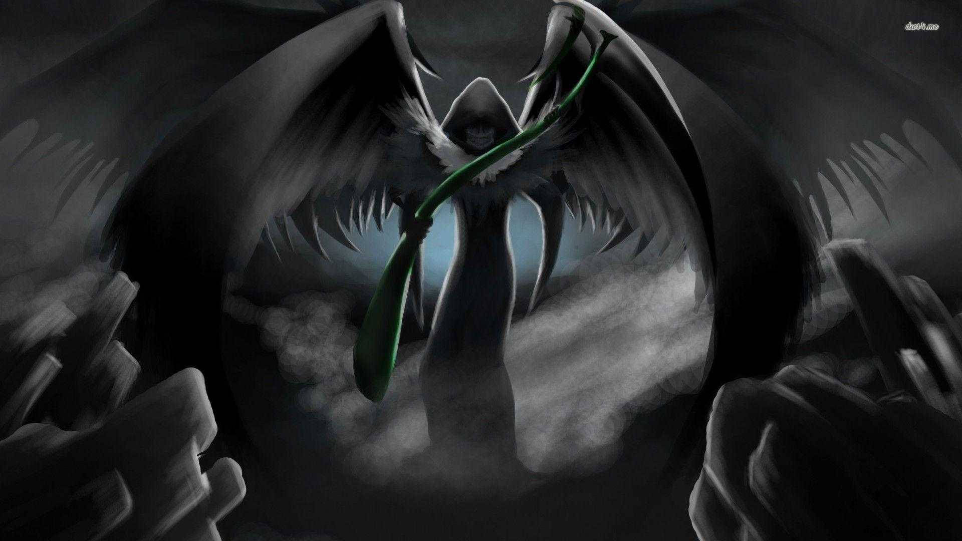 Grim Reaper Black Art Background
