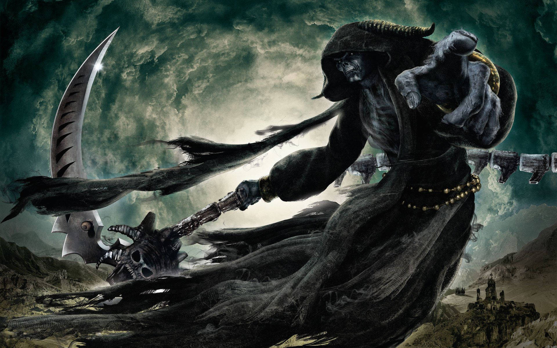 Grim Reaper Fantasy Art Background