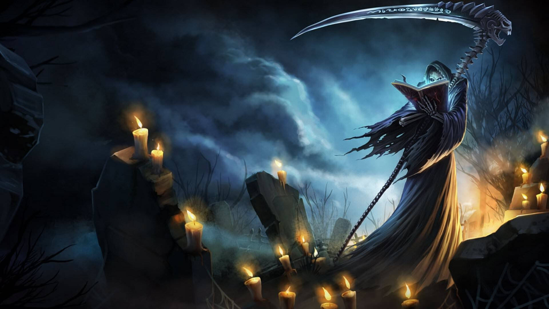 Grim Reaper Spooky Hd Background