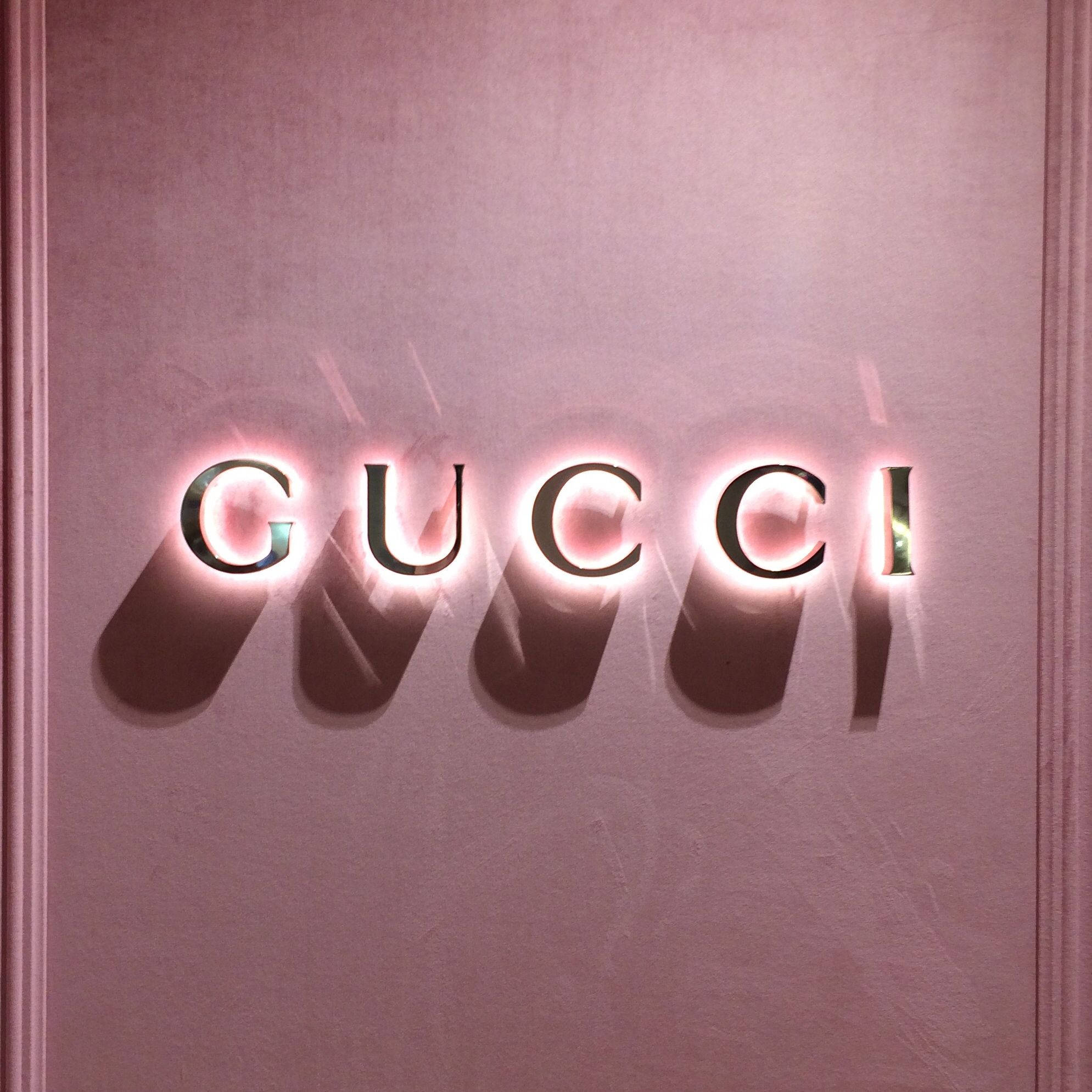 Download Gucci Rose Gold Backlight Wallpaper | Wallpapers.com