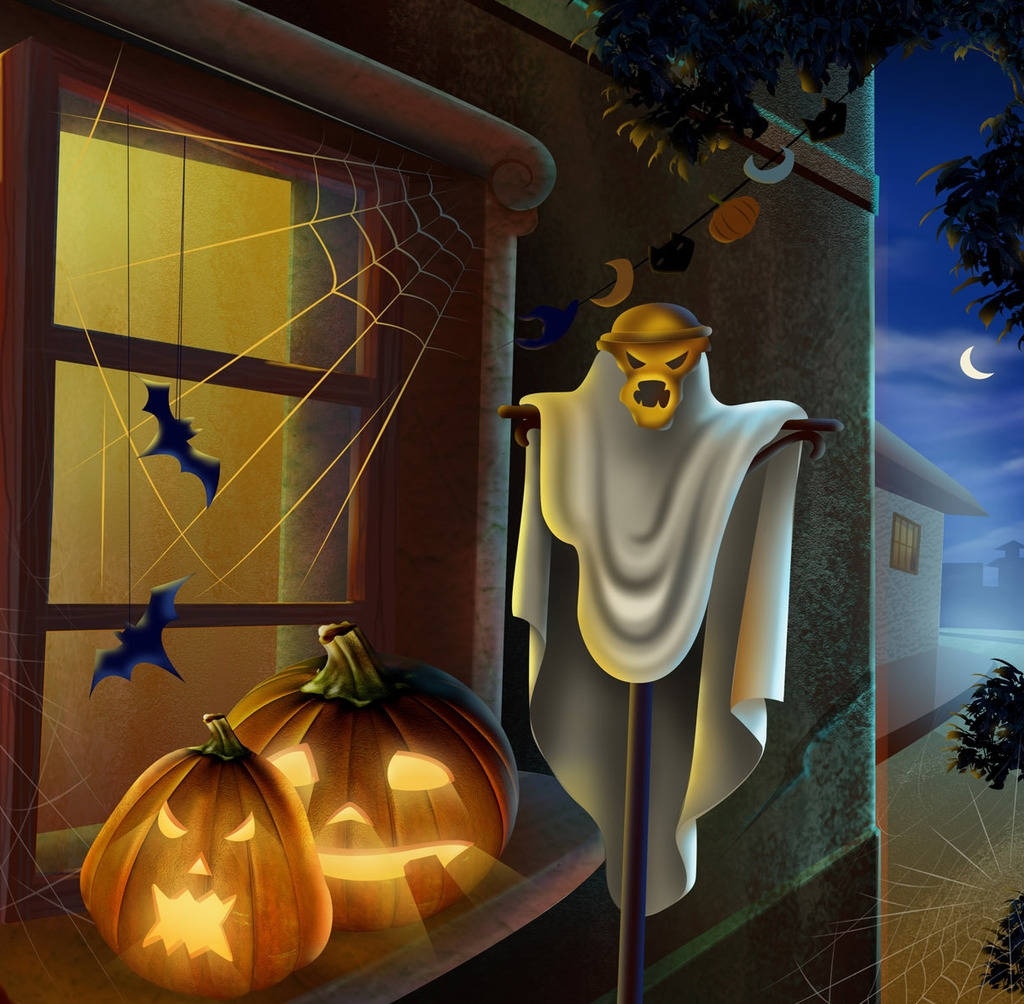 Download Cute Halloween Ipad Background Wallpaper | Wallpapers.com