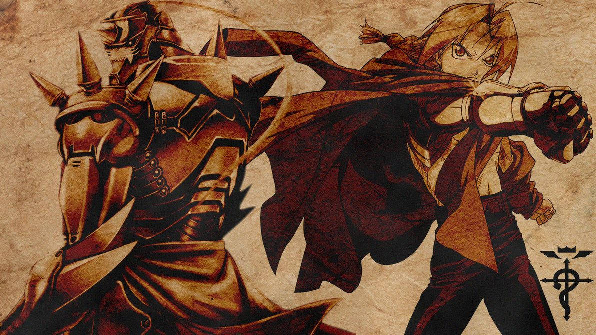Hand Printed Fullmetal Alchemist Brotherhood Cover Background