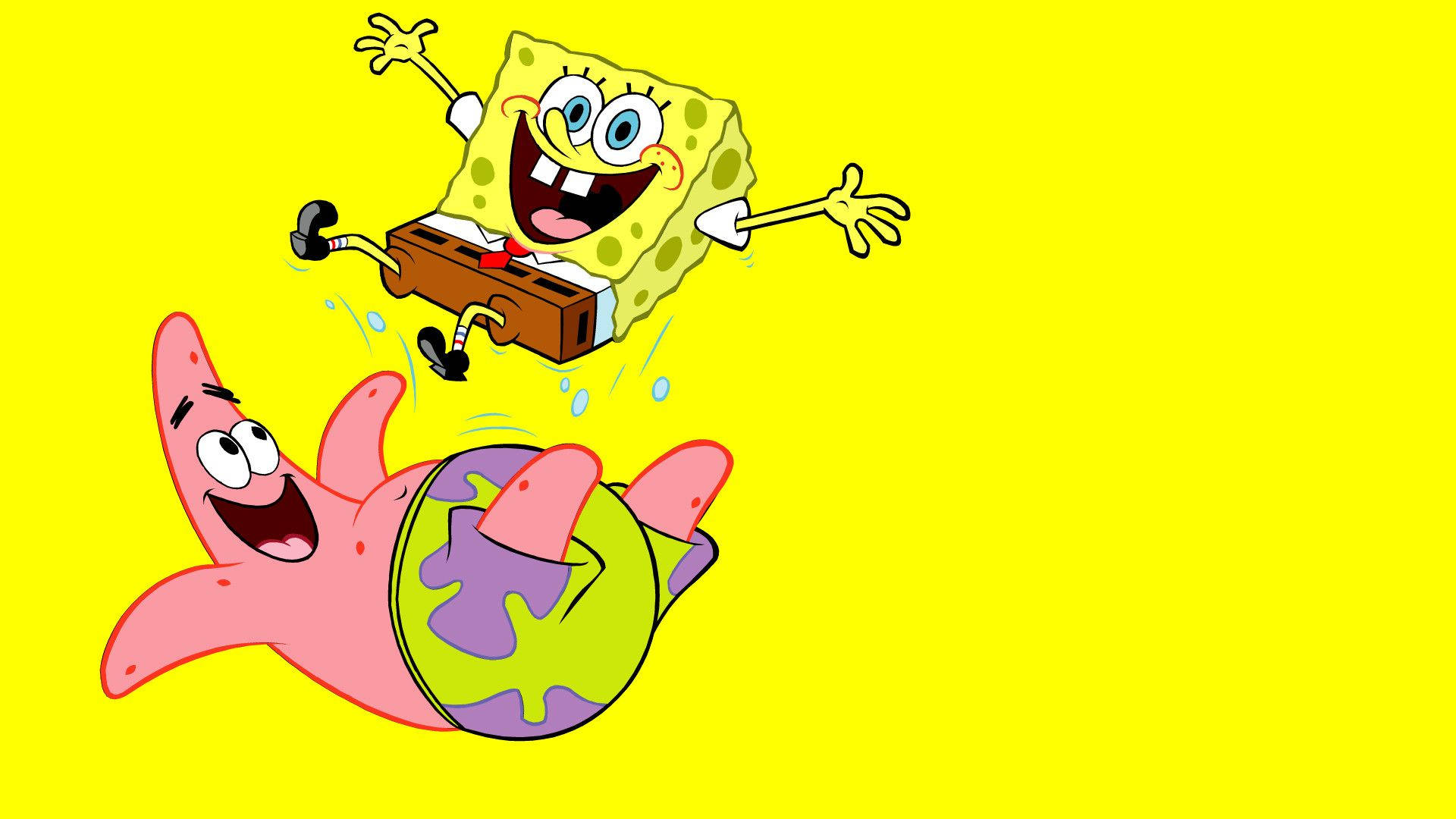 Happy Patrick Star And Spongebob Background