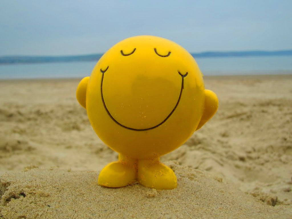 Happy Yellow Smiley Figurine Background