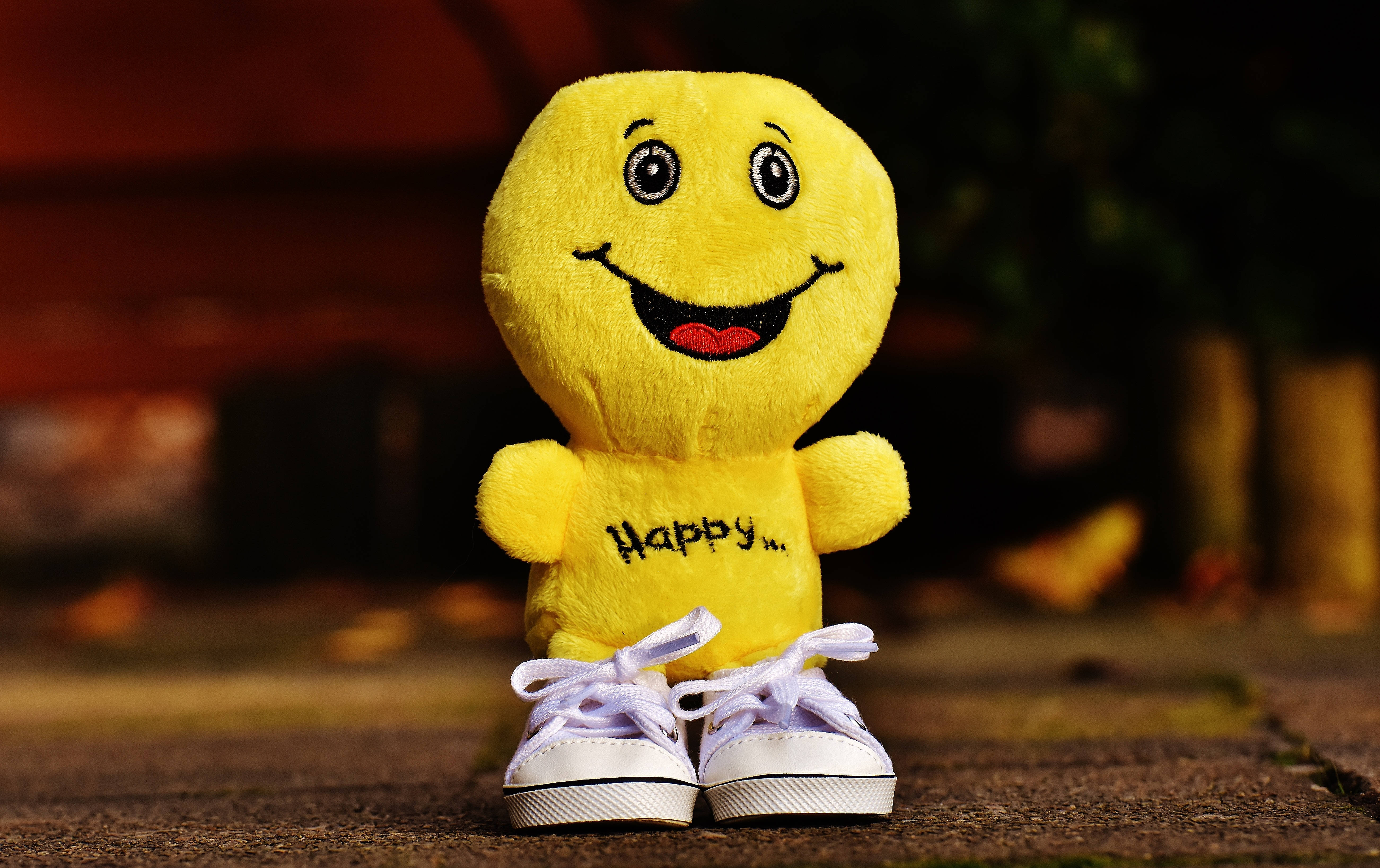 Happy Yellow Smiley Toy Background