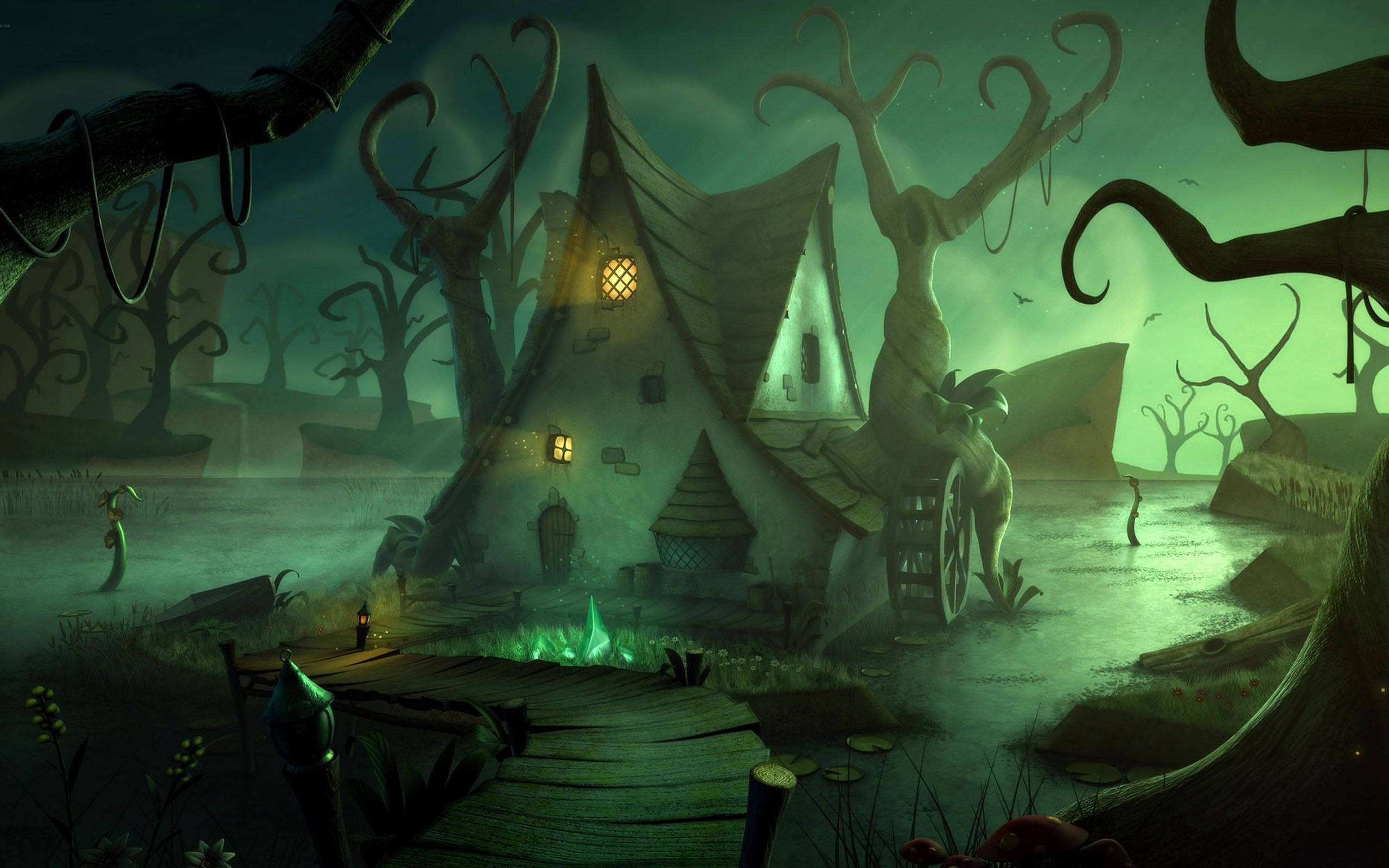 Haunted Mansion Animated Art Background