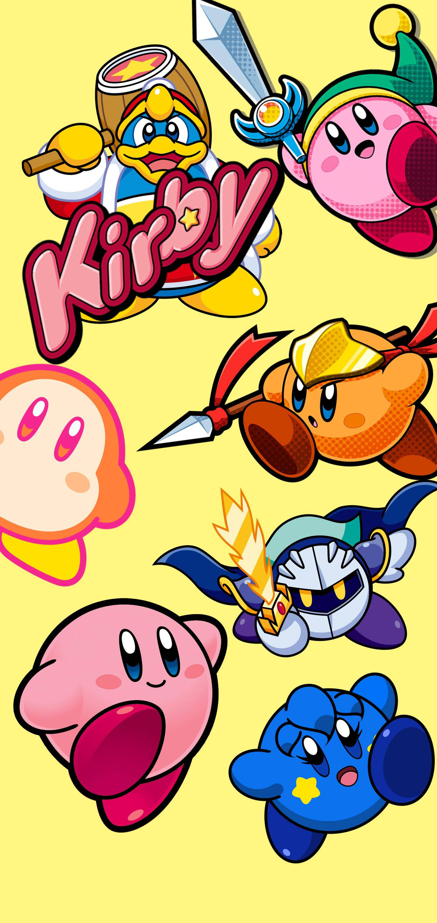 Hd Adorable Kirby And Friends Background
