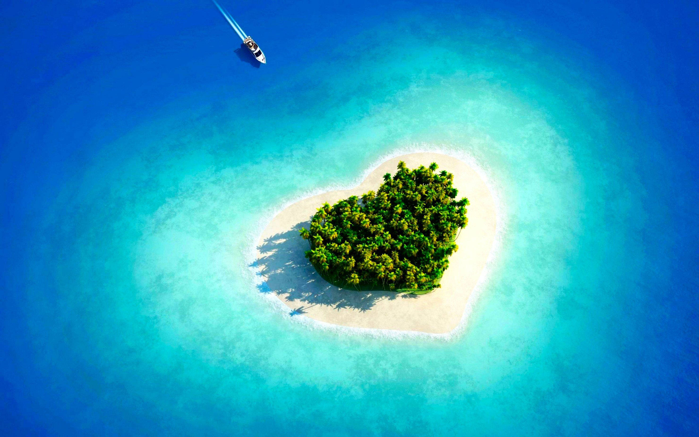 Download Heart Summer Island Wallpaper 