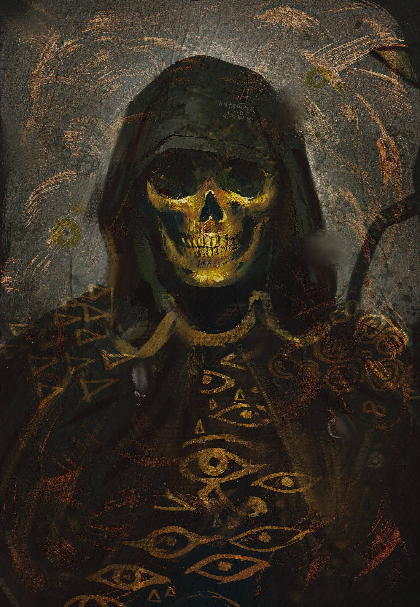 Higgs Golden Mask Death Stranding Art Background