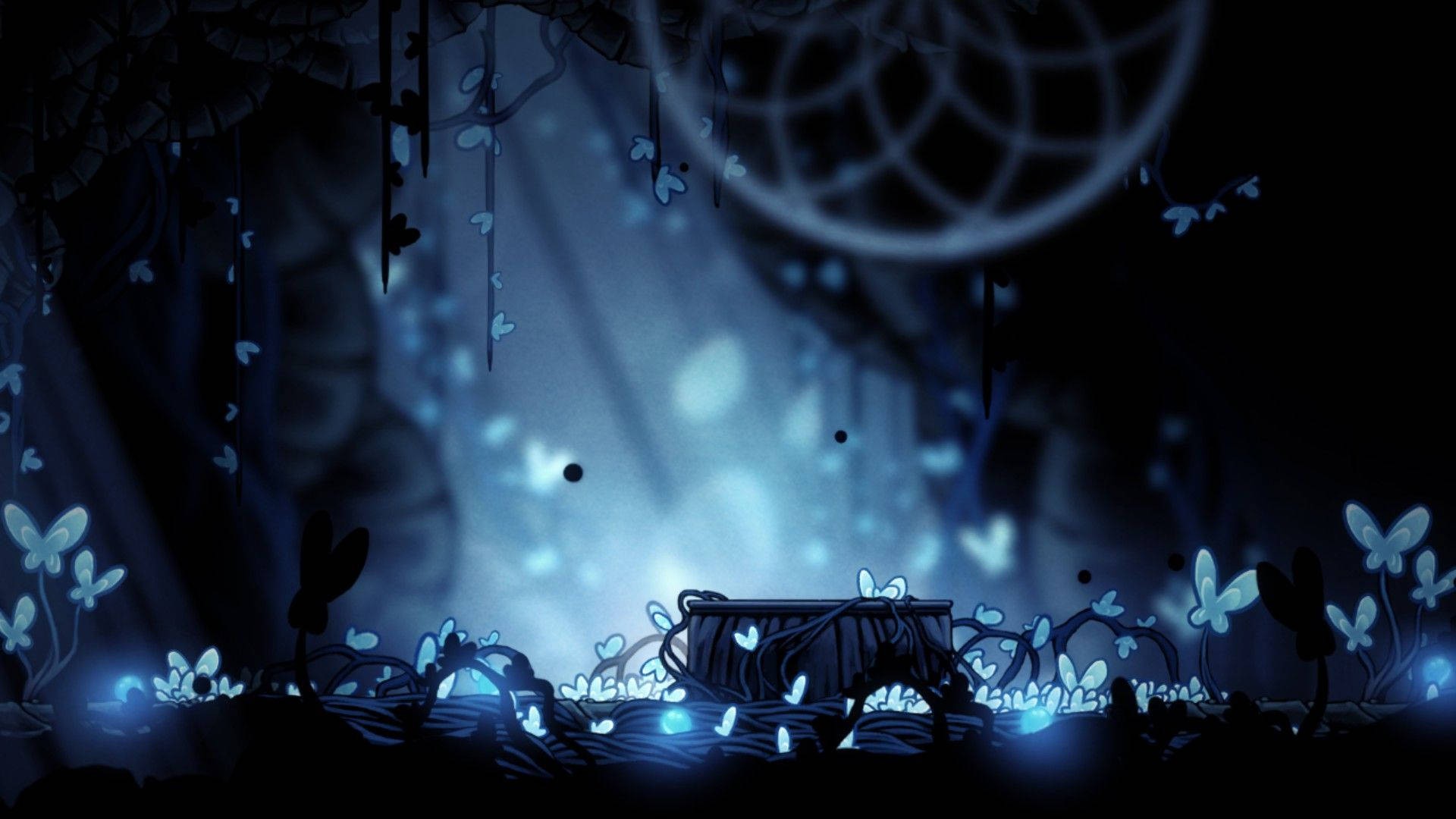 Hollow Knight Blue Butterflies Background