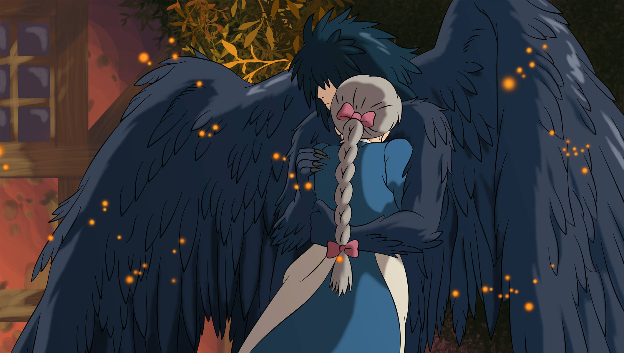 Howl's Embrace Howl's Moving Castle Background