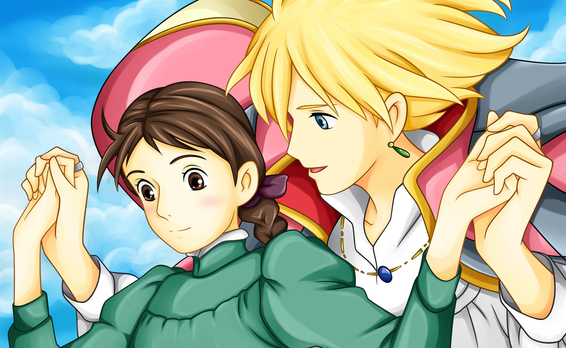 Howl's Moving Castle Howl And Sophie Background