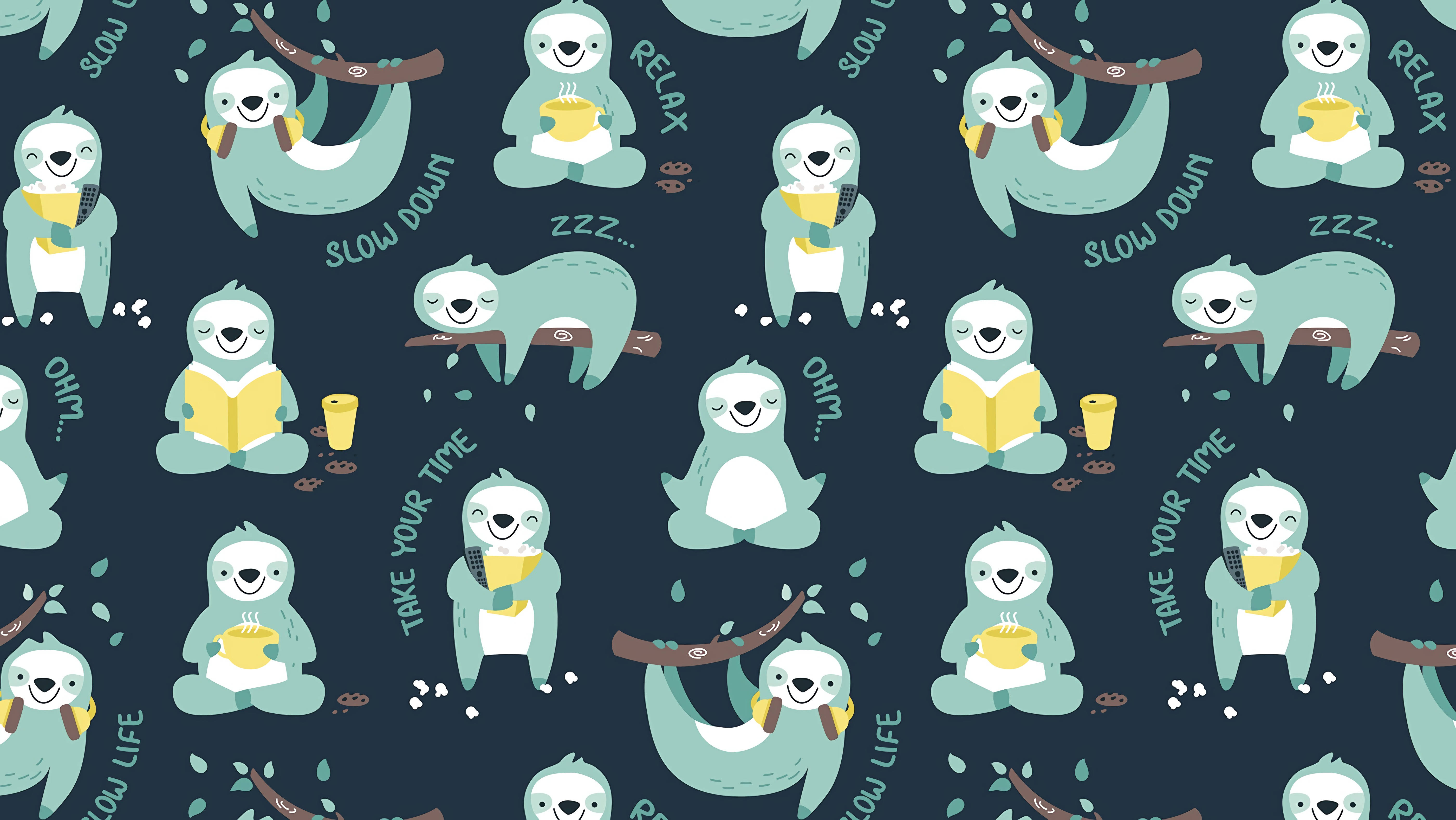 Humorous Sloth Poster Background