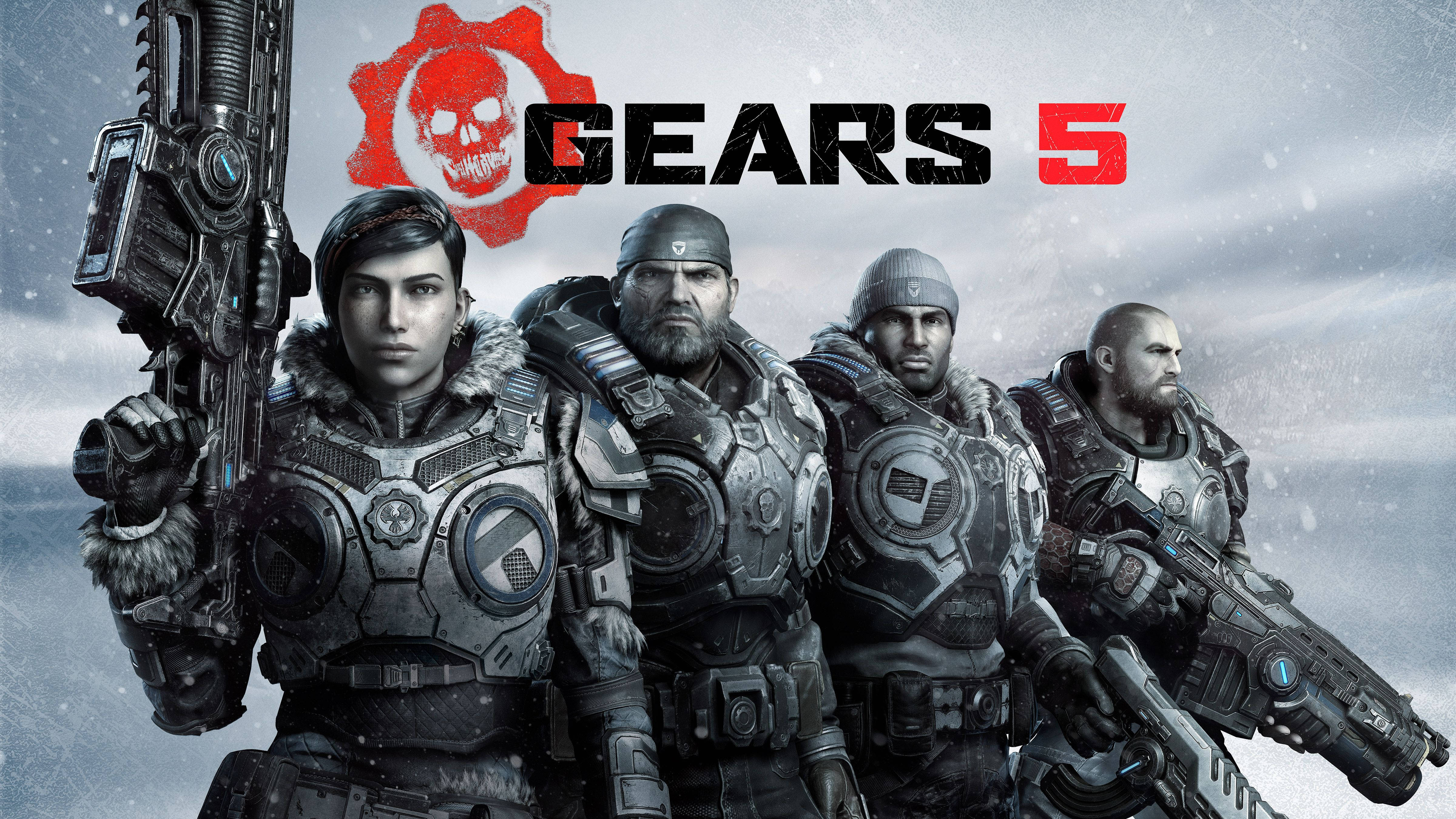 Iconic Gears 5 Main Casts Background